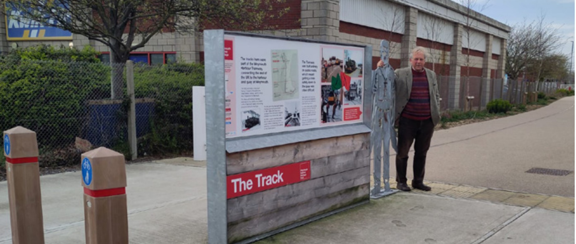 The new footpath and cycleway that runs by B&Q in Weymouth