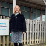 Belinda outside an old Sure Start centre